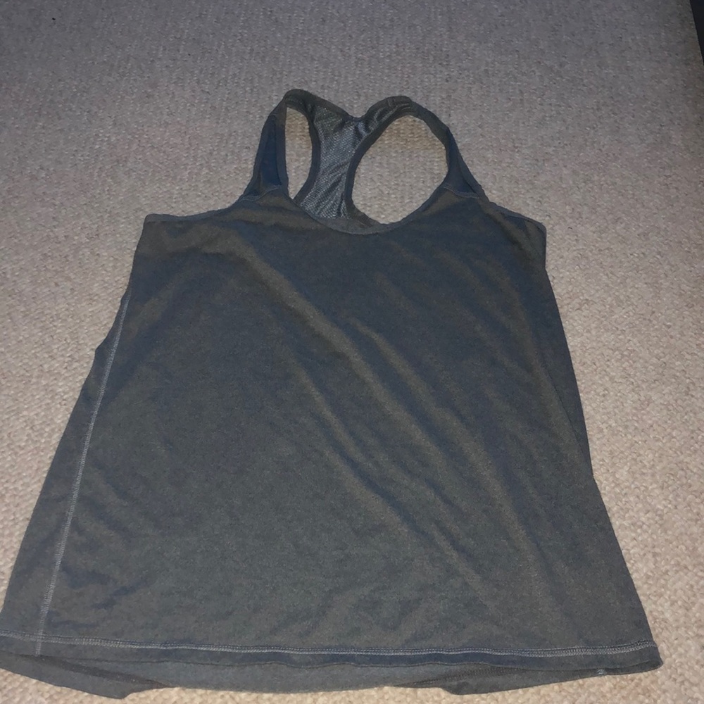 Gray athletic tank top